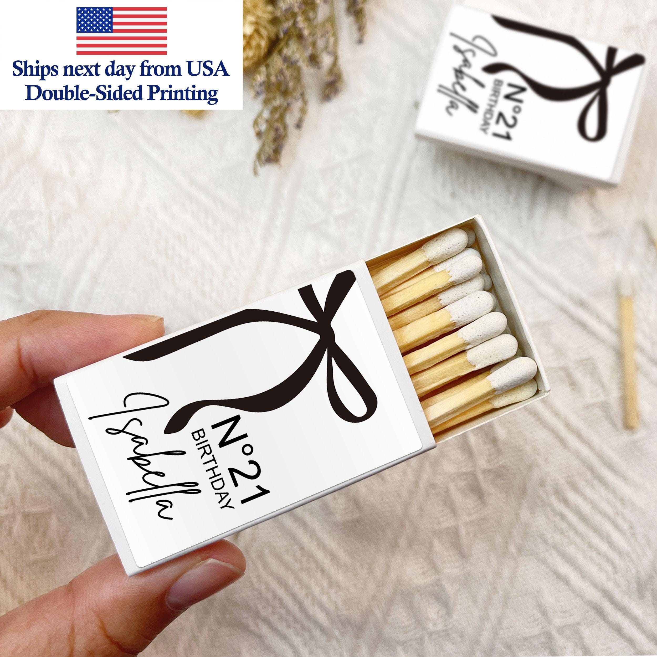 Custom Matchboxes for 21st Birthday Favors/personalized 21st