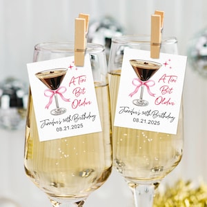 A Tini Bit Older EDIBLE Cocktail Toppers/Birthday Party Favors/Birthday Drink Toppers/30th Birthday Party Decor/Monogram Cocktail Garnishes