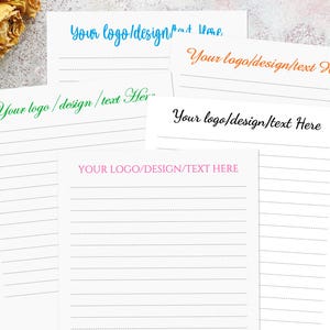 Gepersonaliseerde notitieblok | Notitieblokken met aangepast logo | Cadeaus voor collega's | Takenlijst-notitieblokken | Minimalistisch briefpapier voor zaken, bruiloften en feesten