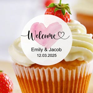 Custom Cupcake Topper for Wedding Edible Cocktail Toppers Customizable Couple&#39;s Names Party Decor for Cocktail Personalized Beverage Garnish