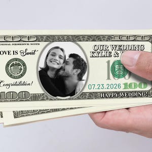 100 Dollar Bill Template for Wedding/Custom Game Party Play Money/Add Your Text & Face on Money/Wedding Invitation Money/Hundred Dollar Buck
