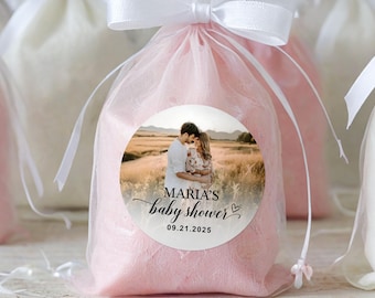 Benutzerdefinierte Babypartyetiketten, Babypartyaufkleber, personalisierte Babypartygeschenkanhänger, Babypartygeschenkanhänger, Babypartybevorzugungsaufkleber