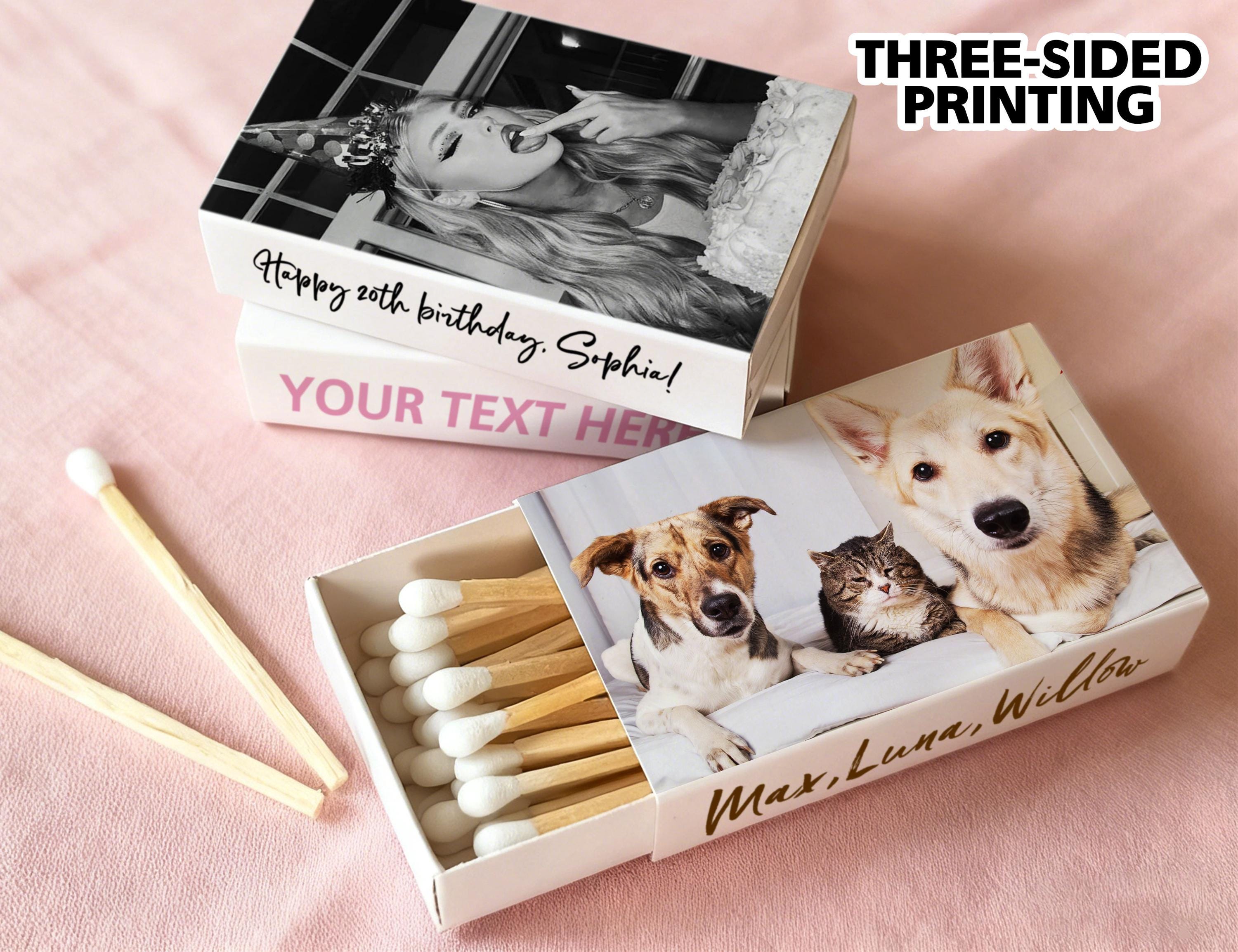 Printed Match Custom Photo Matchboxes, Personalized Matches, Party Favors, Custom ...