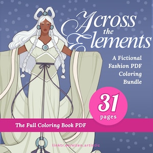 Across the Elements - 31 Page Coloring Book by Ellen Artistic