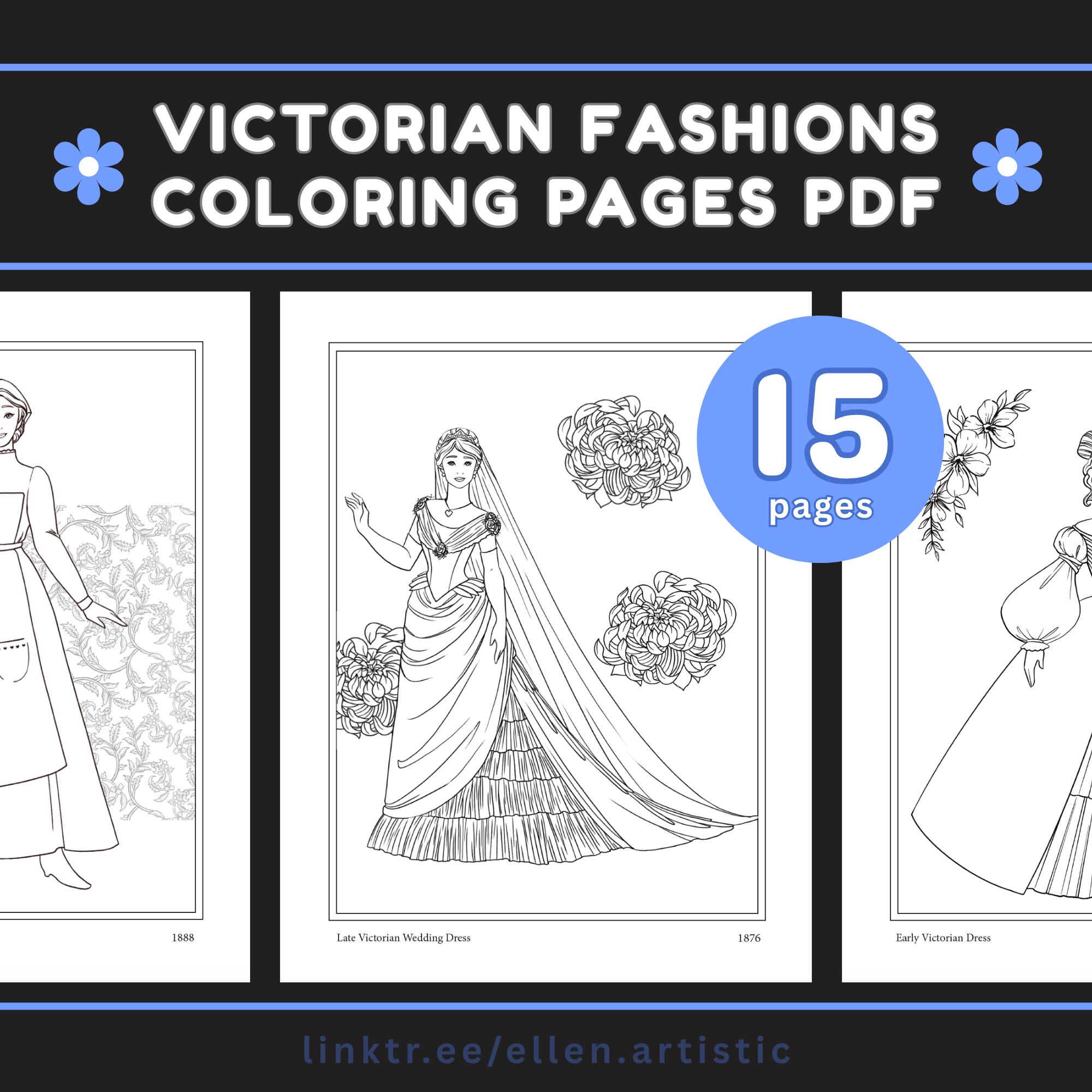 Victorian Fashion — coloring book cover