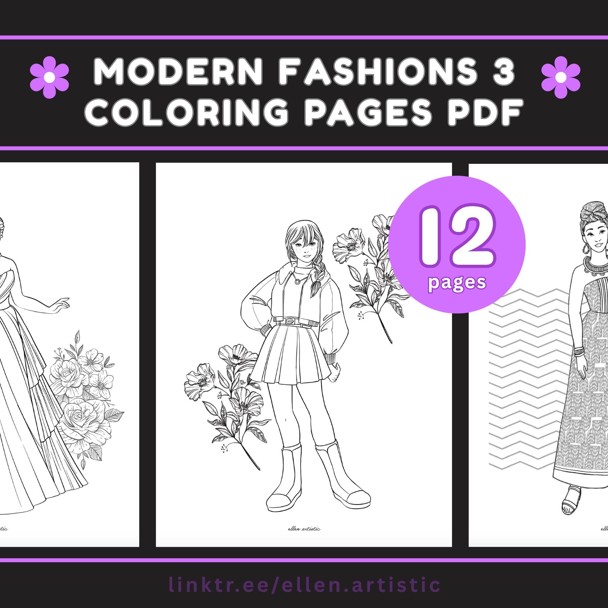 Modern Fashion #3 — coloring book cover