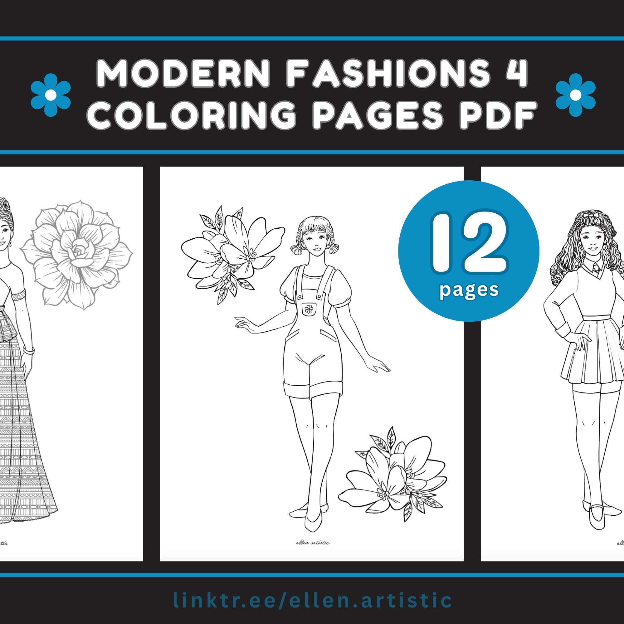 Modern Fashion #4 — coloring book cover