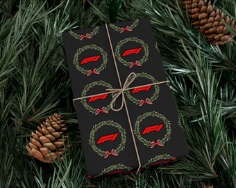 Papel de embrulho de Natal de Fórmula 1 Guirlanda vintage Ferrari carro estético envoltório Mcclaren Redbull F1 carros de corrida para filho e filha