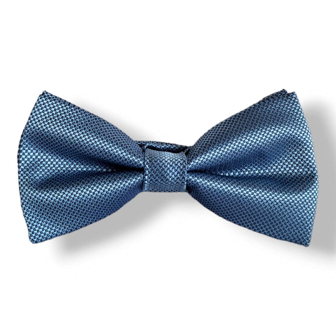 Steel Blue Bow Tie Formal Solid Colored Bowtie in Steel Blue Etsy