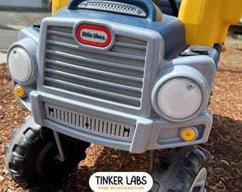 Cozy Truck Compatible Full Sticker Replacement Set | Round Headlights Version| 3D Printed Pieces | Cozy Truck Accessories for Toddlers