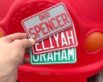 Cozy Coupe License Plate | Customizable License Plate for Ride on Car | Measures 4" x 2.25"