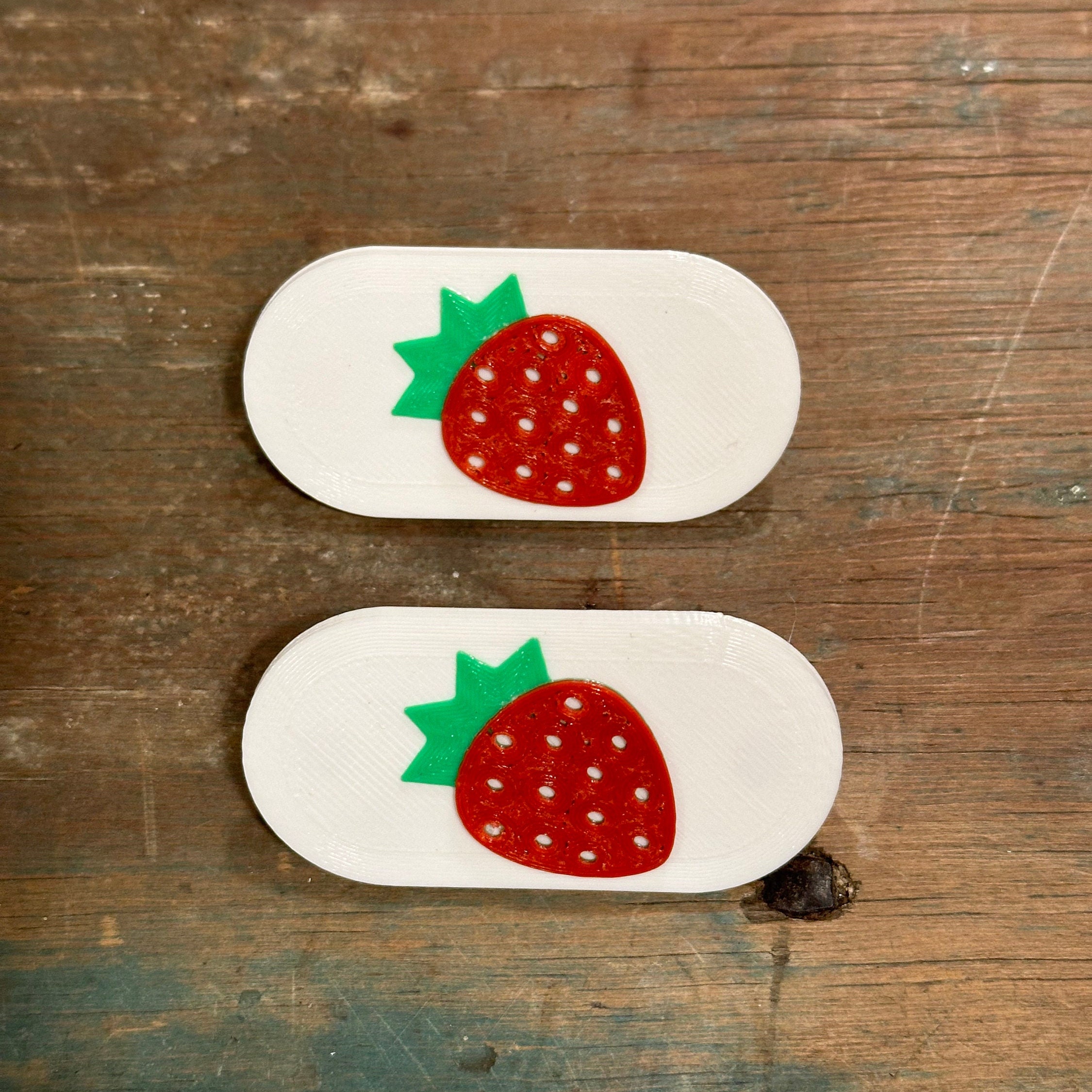 Strawberry Theme Side Badges, Front Badge, and License Plates