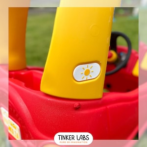 Customizable Side Badge Set Compatible With Little Tikes Cozy Coupe | Get 2 Side Badges |  Tikes Cozy Coupe Accessories