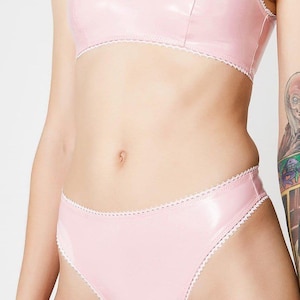 BADDIE Pink Latex Thong| Blossom Thong| Baddie Latex Thong