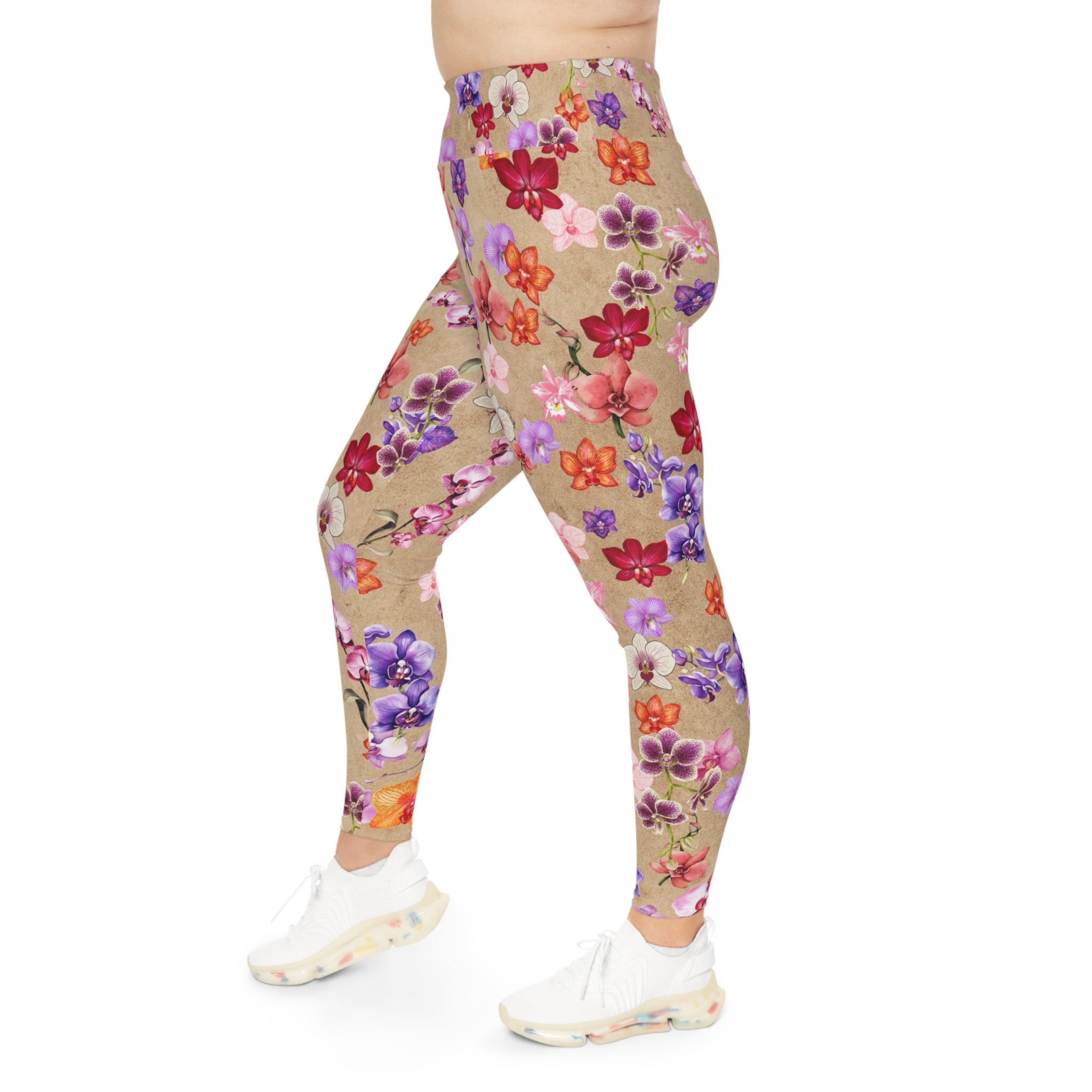 Pink Tie Dye Women Leggings Side Pockets, Printed Yoga Pants