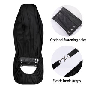 Protectores de asiento delantero de coche con estampado rojo estilo gótico imagen 3