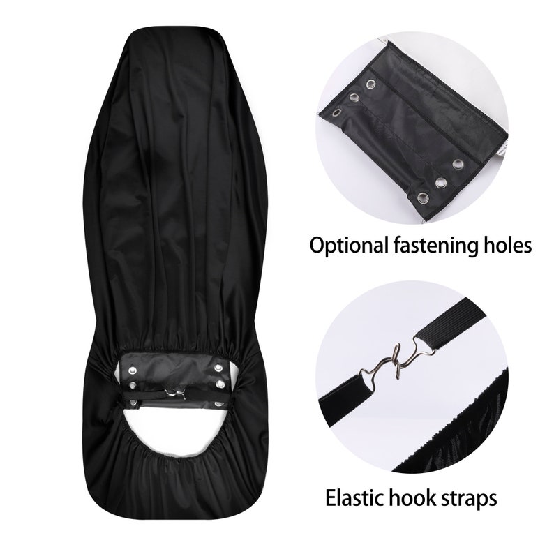Protectores de asiento delantero de coche con estampado rojo estilo gótico imagen 3