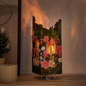 Scatola musicale in carta 3D con silhouette della mamma, regalo per la festa della mamma