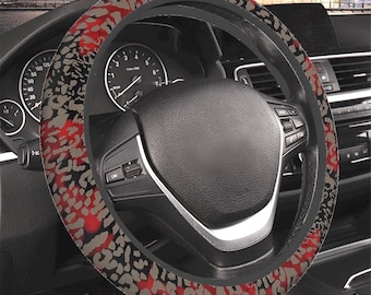 Leopard Print Steering Wheel Cover - Roar into Style, Comfort & Protection!