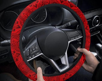 Gothic Red Car Steering Wheel Cover