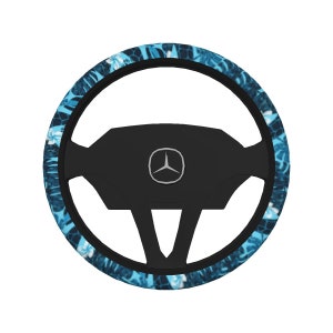 Protège-volant hawaïen bleu tropical : convient aux roues de 15 pouces