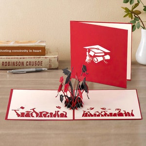 Felicitaciones Graduación Tarjeta emergente 3D para graduados Tarjeta de felicitación