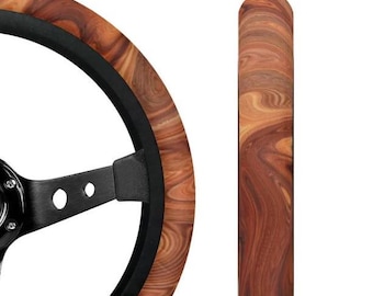 Funda para volante de 15" con veta de cedro