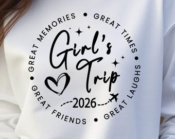 Girl's Trip 2026 SVG, Weekend Memories File (Digital Download)