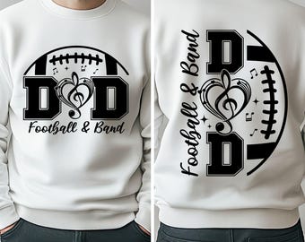 Football & Band Dad SVG: Dual Pride Design (Digital Download)
