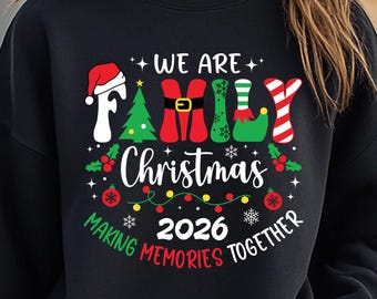 Family Christmas 2026 SVG PNG, Pajama Shirt Cut File (Digital Download)