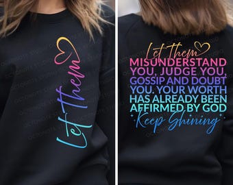 Lassen Sie sie SVG: Motivierend Selbstliebe Cricut Cut Datei (Digitaler Download)