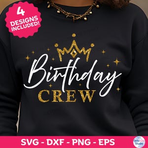 Birthday Crew Svg,Png,Dxf, For Cricut, Silhouette, Heat Transfer, Sublimation, Shirt Designs, Instant Download