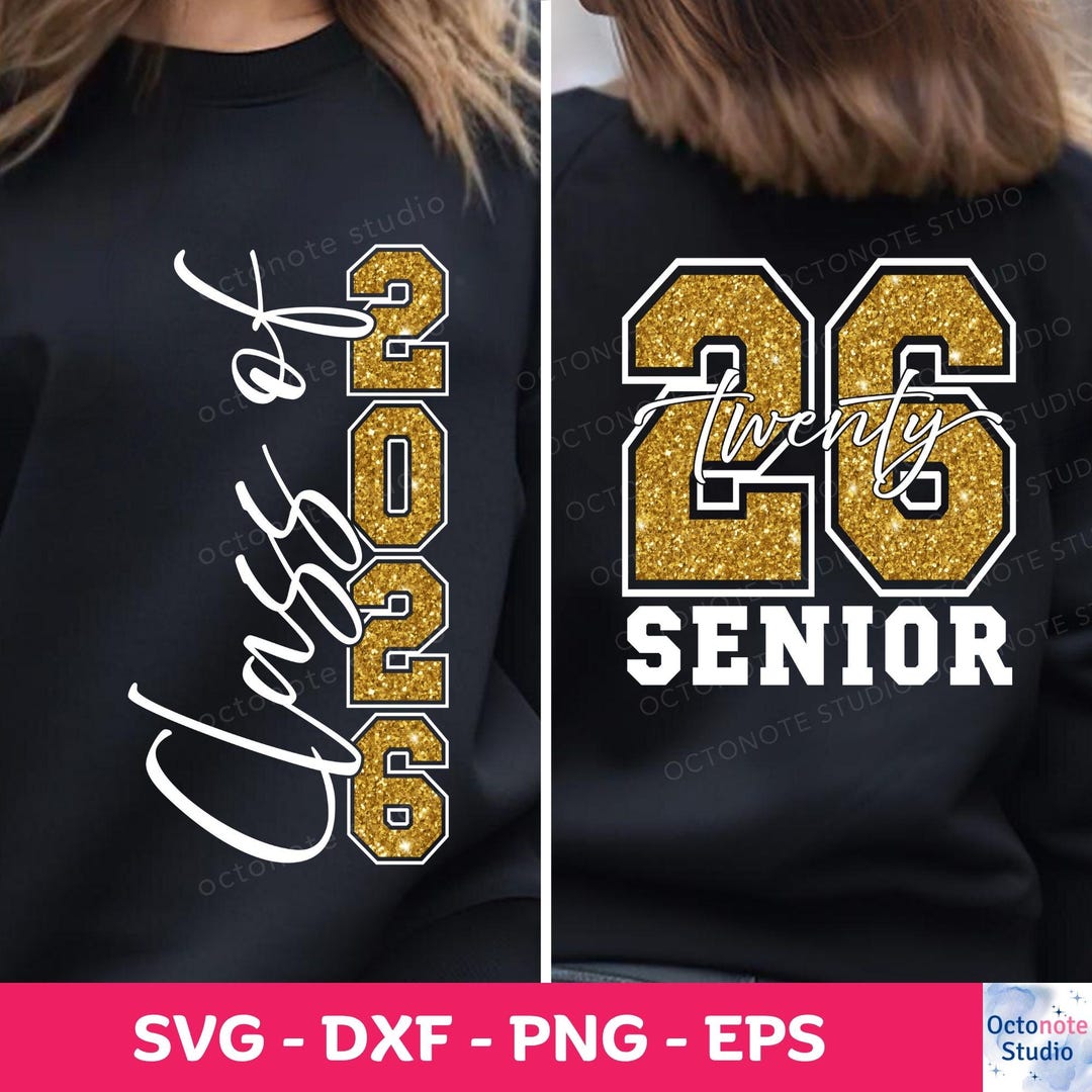 Senior 2026 SVG PNG: Graduation Cut File for Cricut (digital Download ...