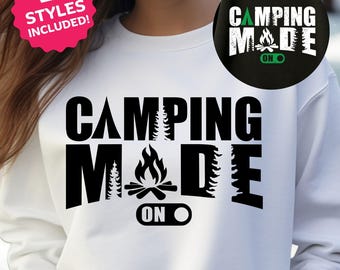 Camping Mode SVG, PNG Files, Adventure Svg (Digital Download)
