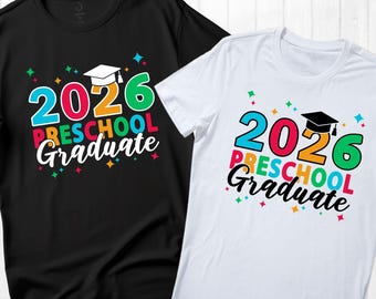 Diseño de camiseta para graduados de preescolar 2026 (descarga digital)