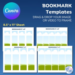 Canva Vorlage, Canva Lesezeichen Vorlage, Design Ihrer eigenen Lesezeichen, Lesezeichen, Lesezeichen bearbeitbare Datei, digitaler Download