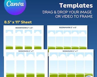 Canva Bookmark Template: DIY Bookmarks Editable File (Digital Download)