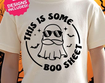 Boo Sheet SVG: Retro Halloween T-Shirt Design (Digital Cut File)