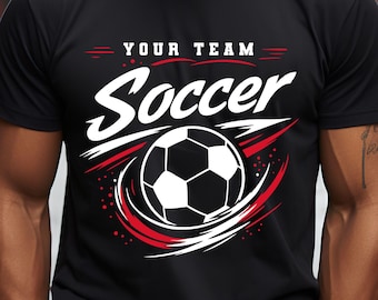 Soccer Team Player SVG PNG Personalized shirt, Team jersey, Cut Files (Digital Download)