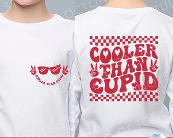 Cooler Than Cupid SVG: Retro Valentine Shirt Design (Digital Download)