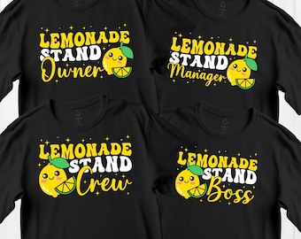 Lemonade Bundle SVG, Stand Crew, Boss, Manager, Owner Shirt, Cut Files (Digital Download)