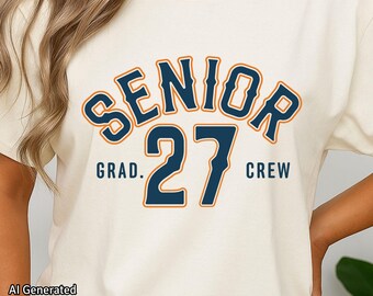 Senior Grad Crew 2027 SVG: High School Shirt Cut File (Digital Download)