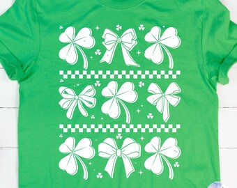 Retro St Patricks svg, Coquette Bow St Patty's Day png, Lucky Shamrock svg, St Patricks Shirt design for Cricut, St paddy's day svg