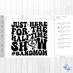 Halvtidsshow SVG: Cheer Band Mom Design (digital nedladdning) bild 5