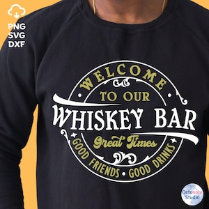Whiskey Bar Sign SVG PNG: Man Cave Decor, Father&#39;s Day (Digital Download)