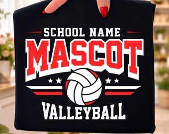School Mascot Volleyball PNG, Volleyball Team Spirit Design, Game Day Shirt Graphic, Mascot Sports PNG, Digital Download