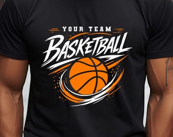 Basketball Team SVG, Spieler Vorlage, Benutzerdefiniertes Bekleidungsdesign, Schnittdateien (digitaler Download)