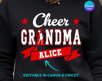 Cheer Oma SVG: Fußballspiel Tag, Pom Pom Design (Digitaler Download)