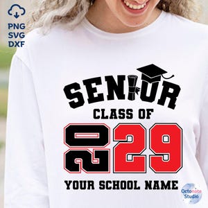 Class of 2029 Senior SVG: Graduation Cut File (Digital Download)