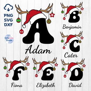 Christmas Alphabet SVG Bundle: Reindeer Antler Letters (Digital Download)